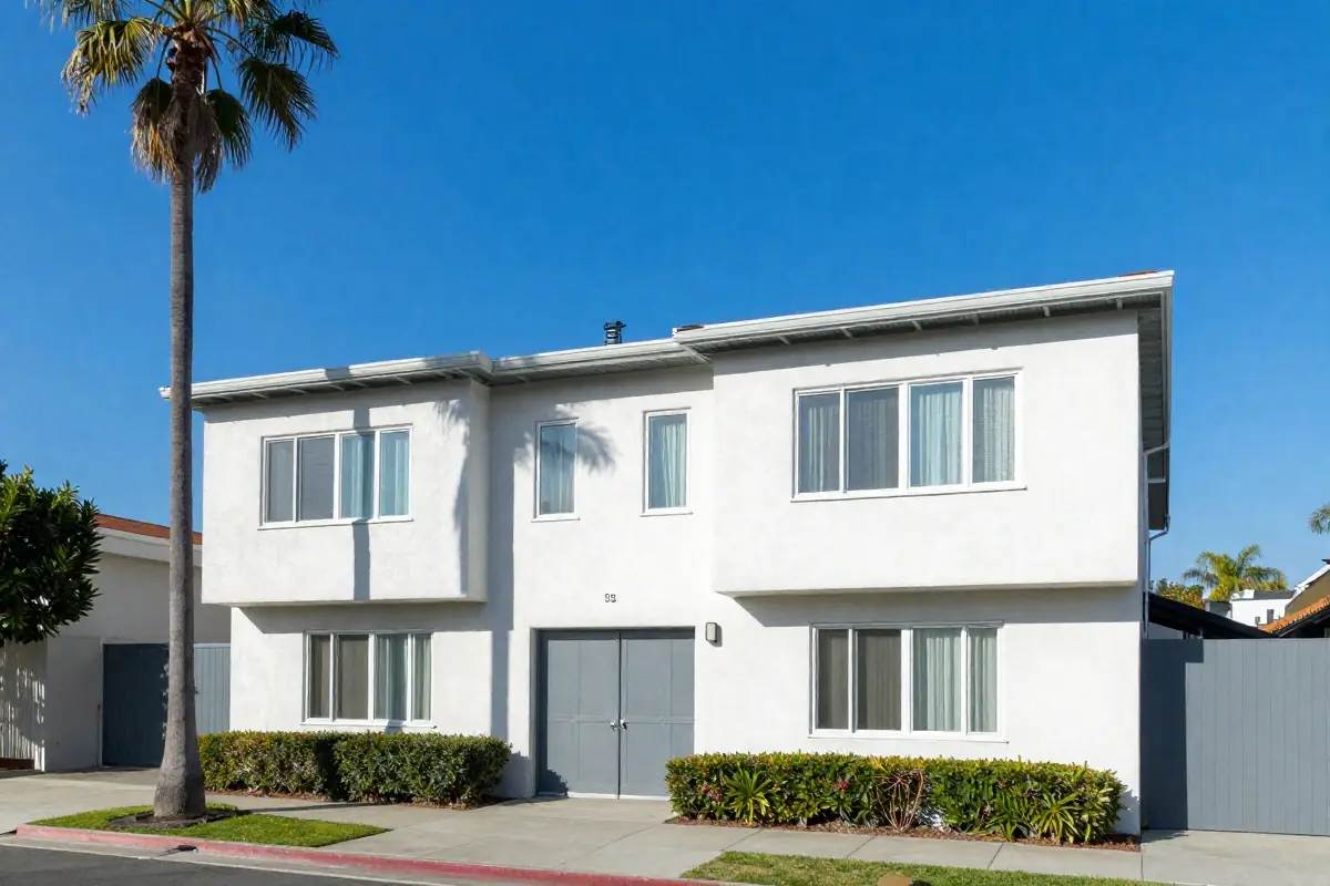 Small fourplex rental building